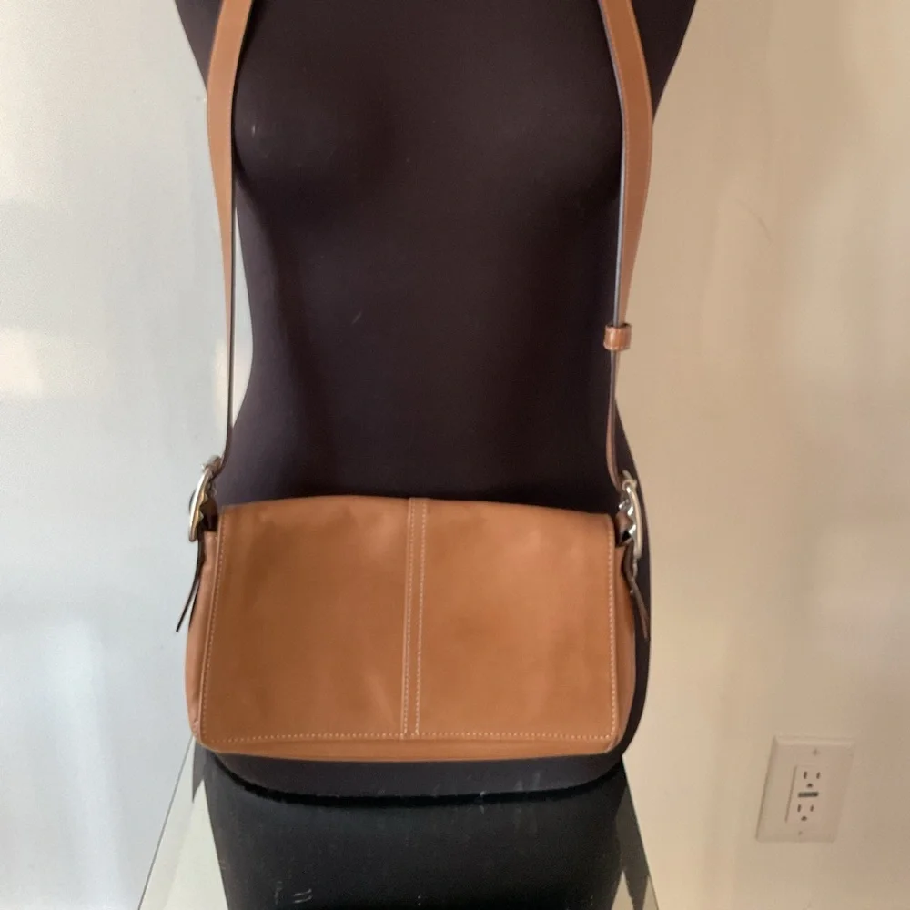VTG y2k Coach Legacy Crossbody H043-9848 Supple Cow Hide Tan Leather  Clean ! - Picture 7 of 7
